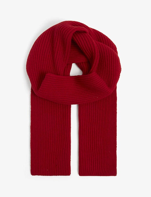 Johnstons, Ribbed Cashmere Scarf, £150