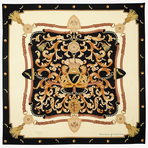 Aspinal, Signature Shield Silk Scarf, £112
