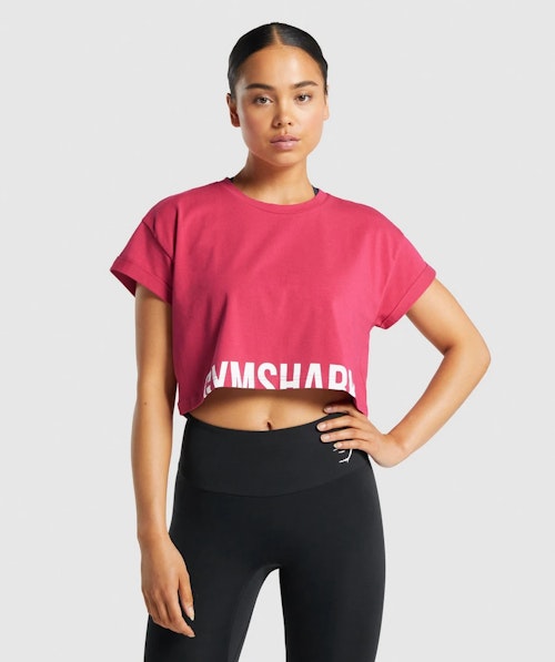 Fraction Logo Crop Top