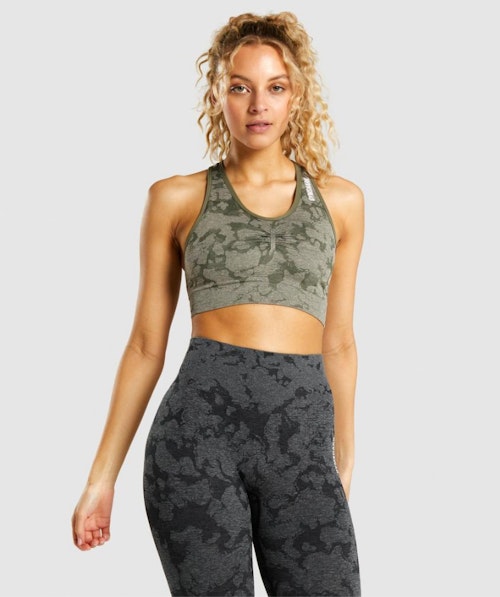 Adapt Camo Seamless Racer Back Sports Bra