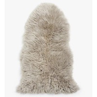 John Lewis & Partners Single Sheepskin Rug, Grey