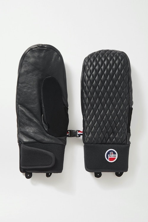 Fusalp, Athena quilted leather and stretch-jersey ski mittens, £145
