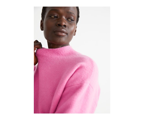 Mock Neck Sweater in Pink