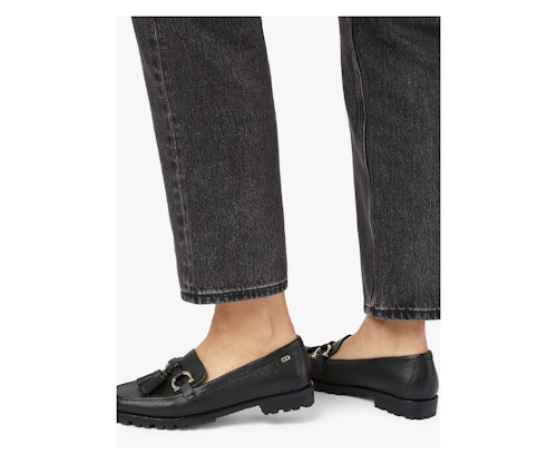 Dune Goodwin Leather Loafers, Black