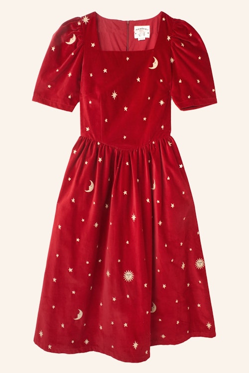 Meadows, Embroidered Velvet Dress, £195