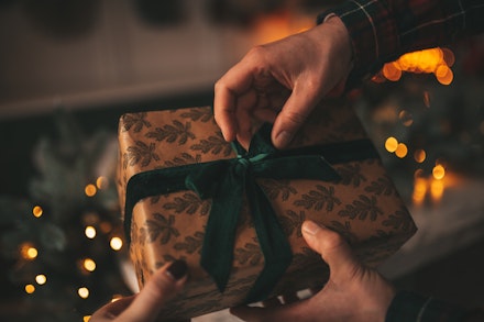 Man with present Man with present