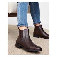 Joules Womens Cheltenham Leather Chelsea Boot - Dark Chocolate