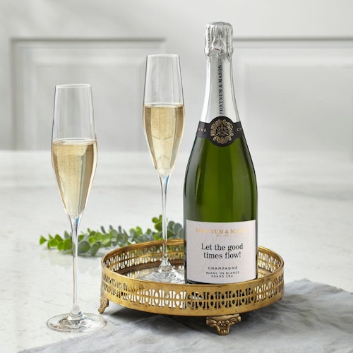 Fortnum & Mason, Personalised Blanc de Blancs Champagne Hostomme 75cl, £45