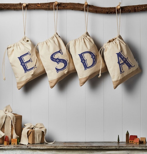 Tillyanna, Personalised Drawstring Present Sack, £14.95