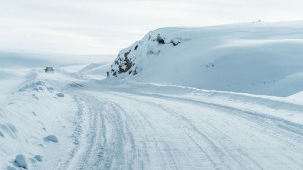 Snow-covered road Snow-covered road