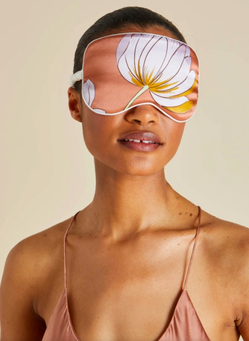 Olivia Von Halle, Habibah Silk Satin Eye Mask, £79