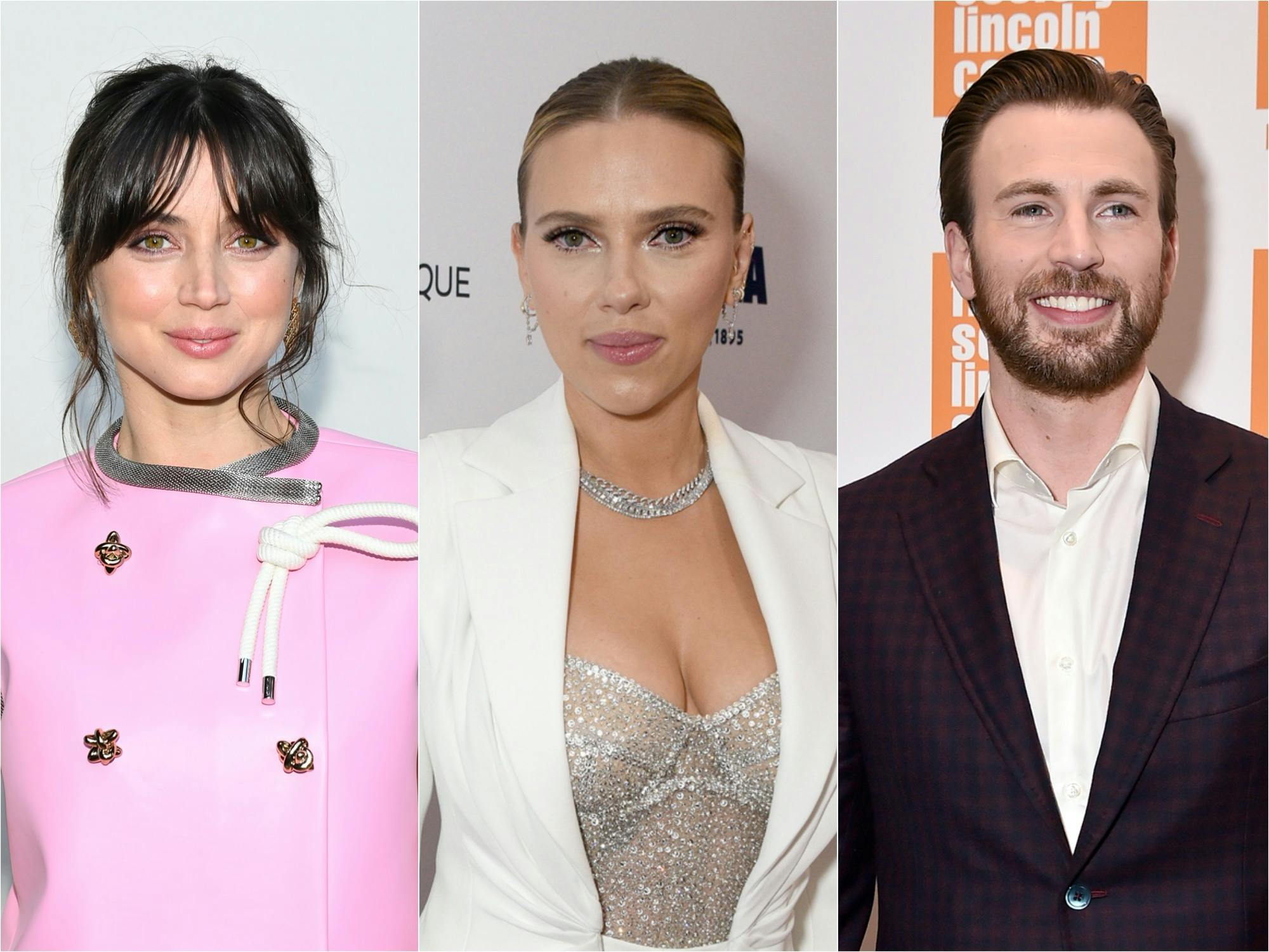 Ana de Armas, Scarlett Johansson, Chris Evans