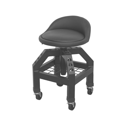 Sealey SCR03B Creeper Stool Pneumatic with Adjustable Height Swivel Seat & Back Rest