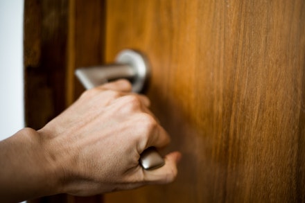 someone closing a door someone closing a door