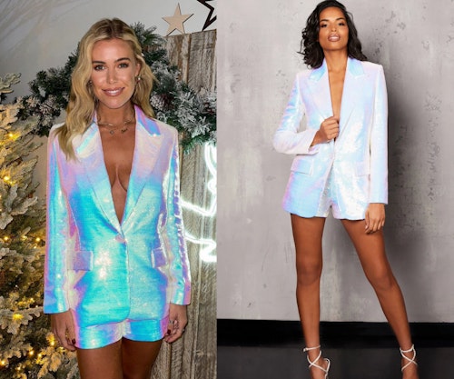 Chloe Meadows' iridescent suit