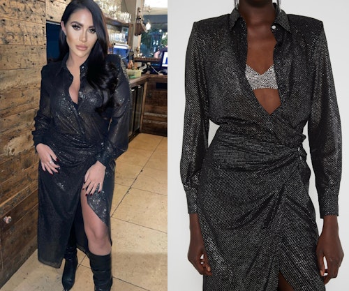 Chloe's black sequin dress