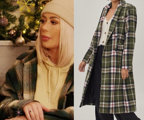 Demi Sims' green checkered coat