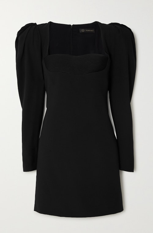 Versace, Black Sateen Mini Dress, WAS £1,280 NOW £768
