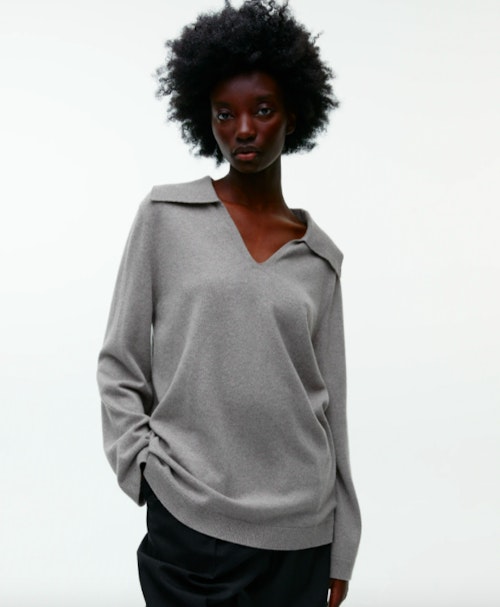 Polo Collar Cashmere Jumper, WAS £150 NOW £105