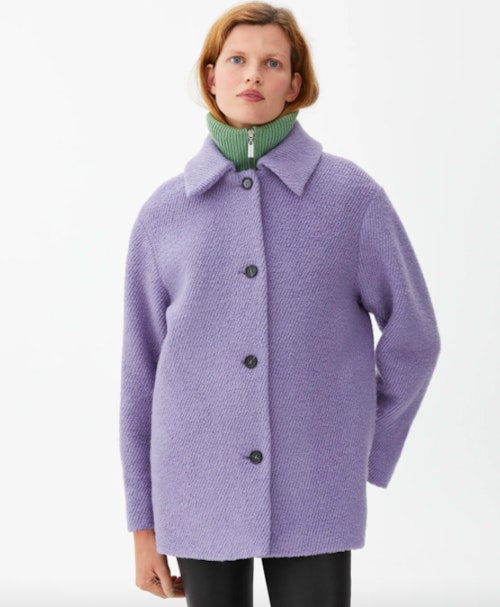 Short Wool Boucle Coat, WAS £175 NOW £123
