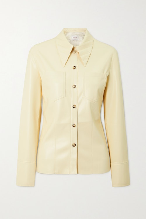 Nanushka, Priya Vegan Leather Shirt, WAS £304.08 NOW £152.04