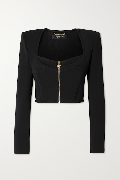 Versace, Cropped Stretch-Knit Jacket, WAS £1,890 NOW £690