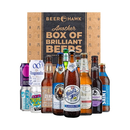 BEER HAWK Alcohol Free Mixed Case of 12 Craft Beers