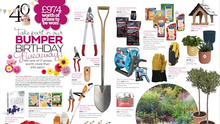 Our Bumper Birthday Giveaway will feature in the March issue of Garden Answers