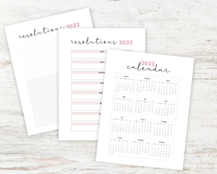 New Year Resolution Planner, Goal Setting Worksheet, 2022 New Year Resolution Planner, Goal Setting Worksheet, 2022