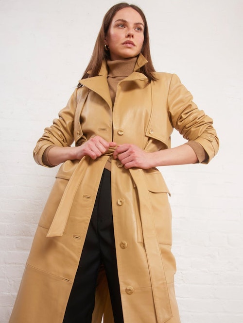 Aligne, Elia Leather Trench, WAS £399 NOW £199.50