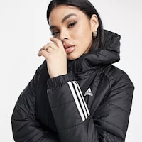 adidas Outdoor Itavic Hooded Light Puffer Jacket in Black