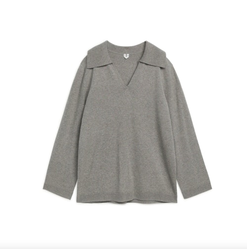 Arket, Polo Collar Cashmere Jumper, WAS £150 NOW £105