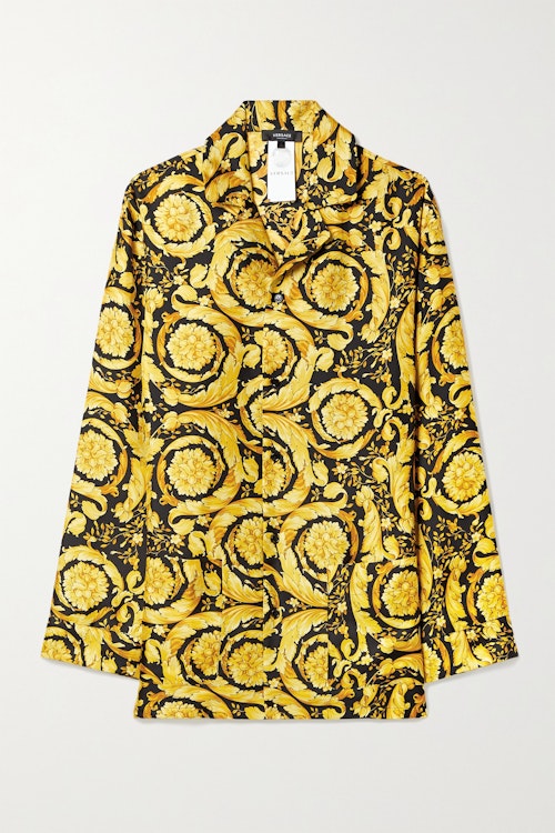 Versace, Silk Twill Printed Pyjama Shirt, WAS £1,016 NOW £406.40