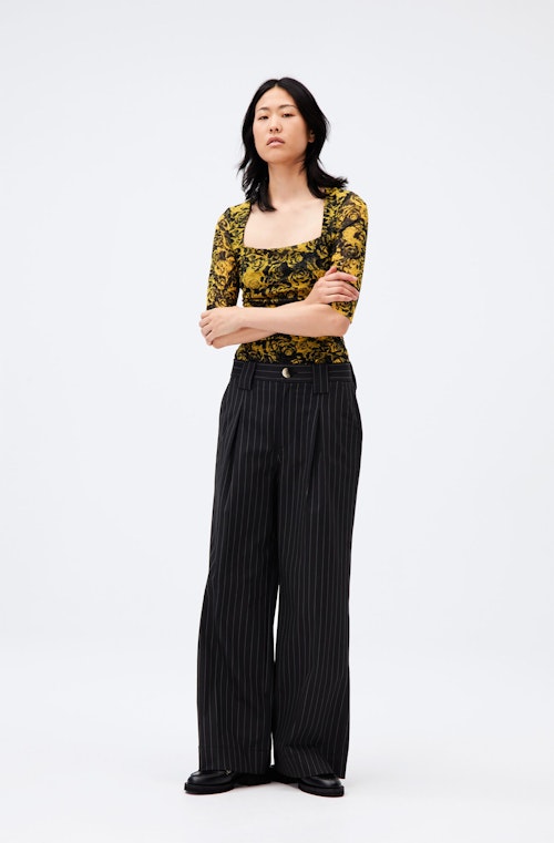 Stretch Stripe Wide Pants, WAS £205 NOW £143