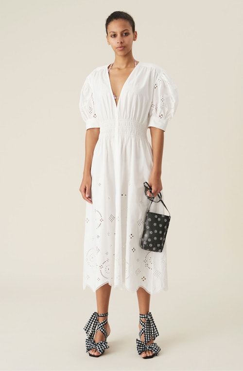 Broderie Anglaise Midi Dress, WAS £265 NOW £185