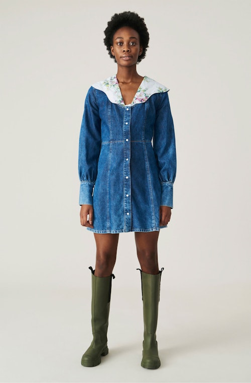 Organic Cotton Denim Mini Dress, WAS £275 NOW £192