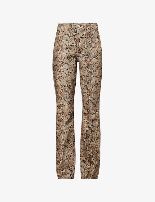 Reformation, Peyton Snake-Print Jeans, WAS £190 NOW £75