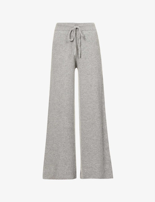 Madeleine Thompson, Savognin Wide-Leg High-Rise Cashmere Trousers, WAS £355 NOW £125