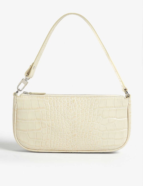 By Far, Rachel Croc-Embossed Leather Shoulder Bag, WAS £315 NOW £220
