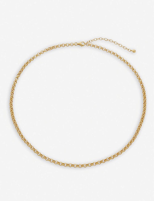 Monica Vinader, Vintage Recycled 18ct Yellow Gold-Plated Vermeil On Sherling Silver Choker Necklace, WAS £170 NOW £85