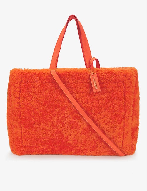 Jacquemus, Le Cabas Neve Leather And Shearling Tote Bag, WAS £1,165 NOW £740