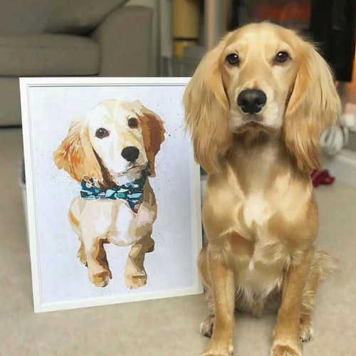 Custom Watercolour Pet Portrait