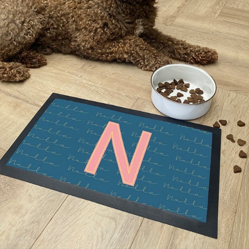 Personalised Initials Pet Bowl Mat