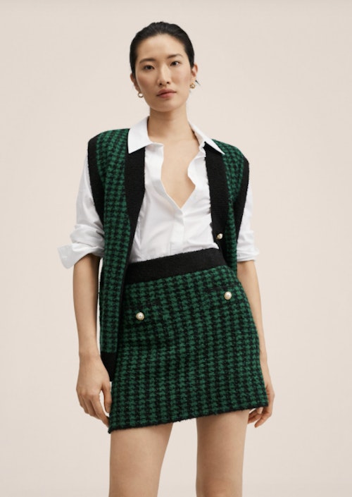 Houndstooth miniskirt