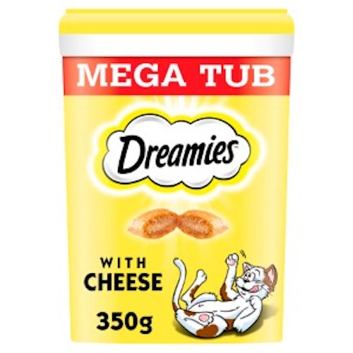 Dreamies Cat Treat Biscuits with Cheese Bulk Mega Tub 350g