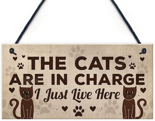 RED OCEAN Funny Cat Gift Sign
