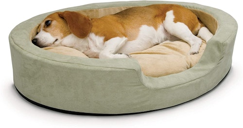 K&H Pet Products Thermo-Snuggly Sleeper Heated Pet Bed Medium Sage