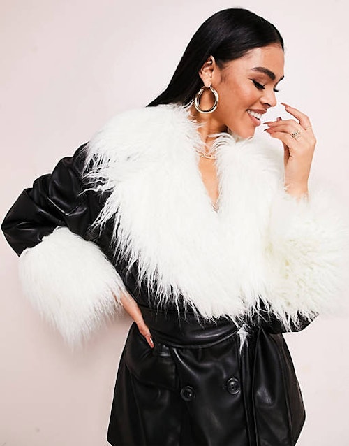 ASOS Jacket With Shearling Collar And Cuffs, £65