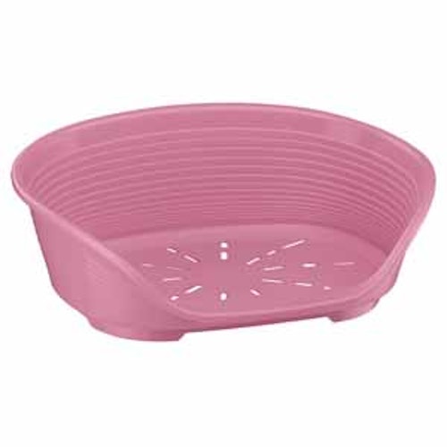 Ferplast Siesta Deluxe Hard Plastic Pet Bed Pink