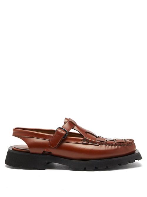 Hereu, Cranc Sport Leather Slingback Loafers, £330